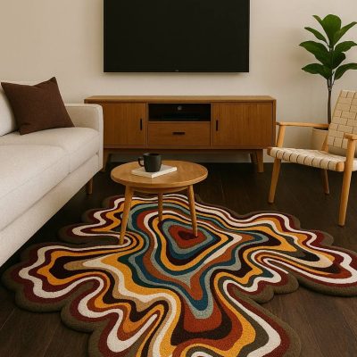 Melted Waves Tufted Rug