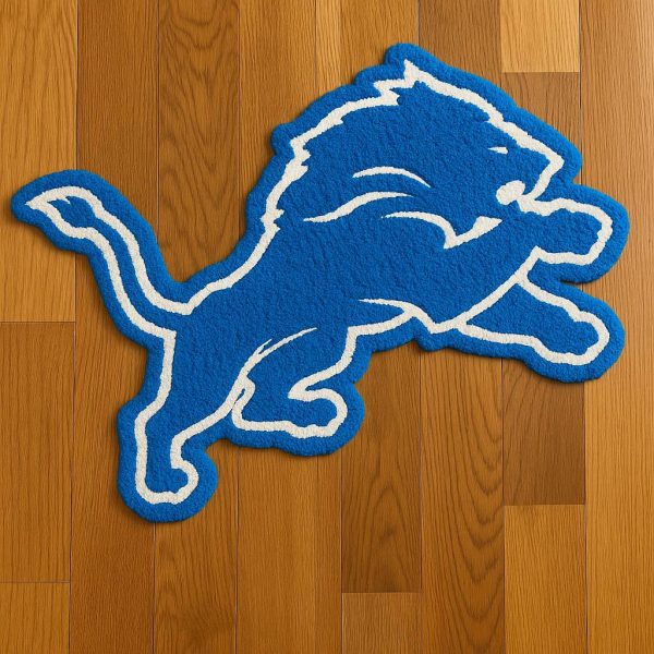 Tufted Logo Rug – Detroit Lions Inspired
