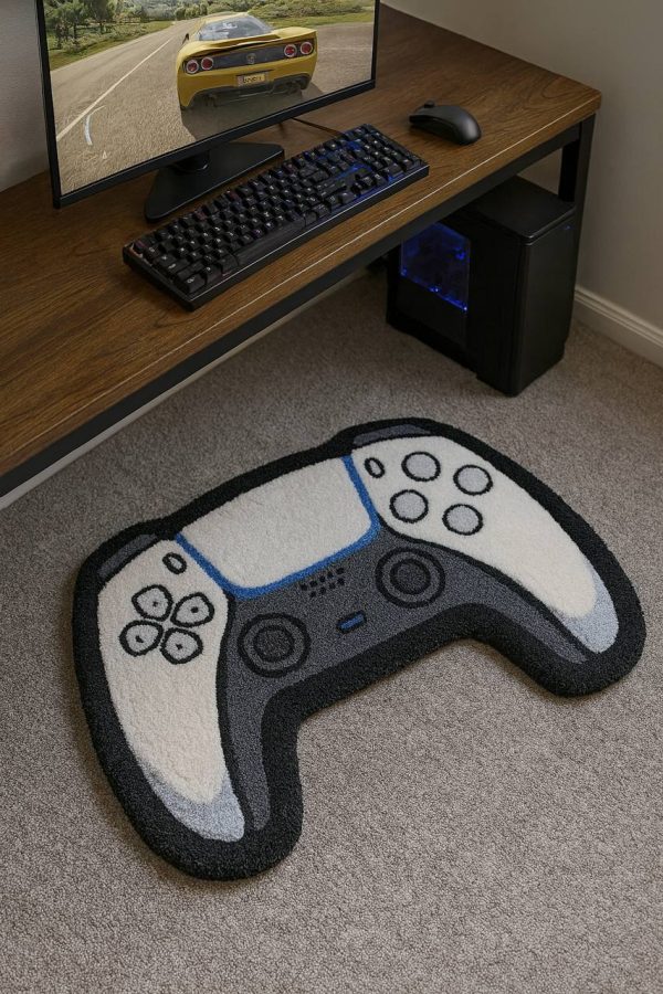 Tufted Game Controller Rug – Handmade Gamer Decor