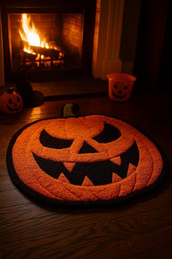 Tufted Halloween Rug – Pumpkin Jack Design