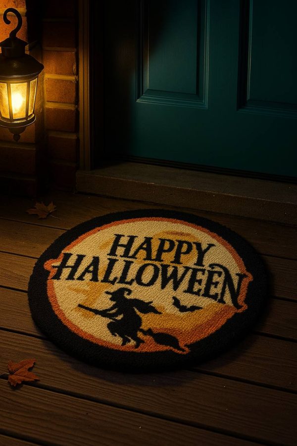 🎃 Tufted Rug "Happy Halloween Witch"