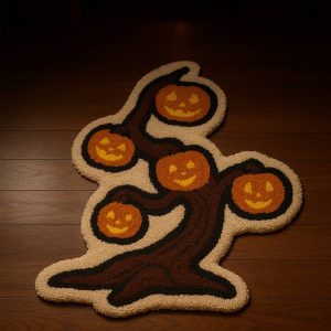 🎃 Tufted Rug "Pumpkin Tree" — 36 x 24 in