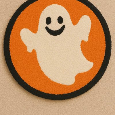 Happy Ghost Halloween Rug – Handmade Tufted Round Carpet