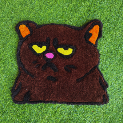 Smiley Heart Rug – Handmade Tufted Kawaii Carpet