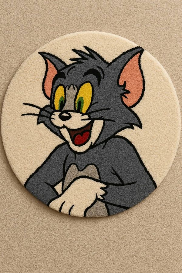 Tufted Cartoon Rug – Tom Inspired Handmade Design