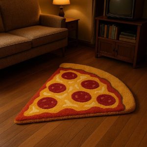 Pizza Slice Tufted Rug — Pepperoni Edition