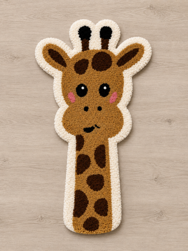 Little Giraffe Tufted Wall Art – Handmade Textile Art